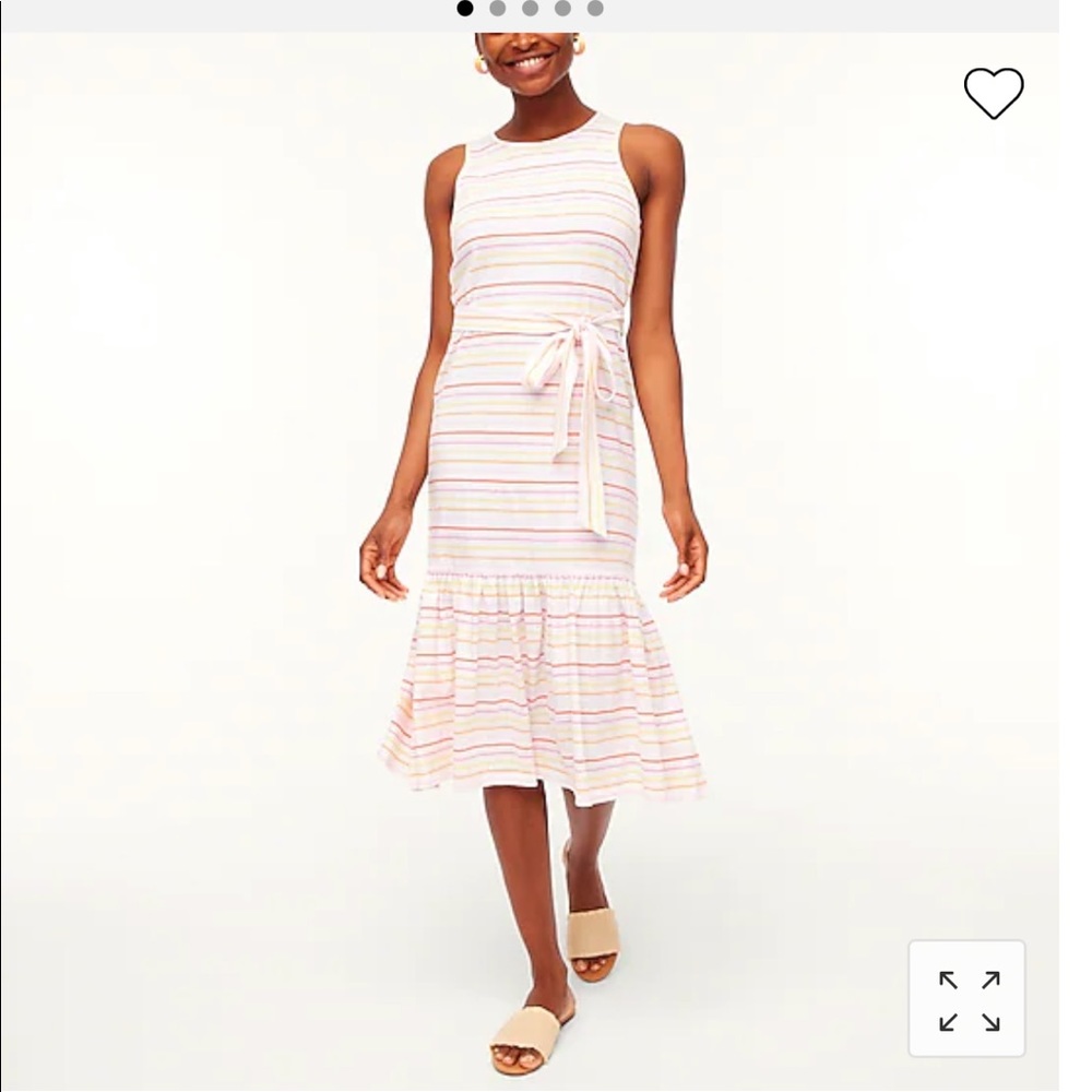 J. Crew Striped Midi Dress - Multicolor